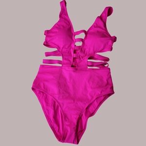 TiniBikini Hot Pink Strappy One-Piece Swimsuit